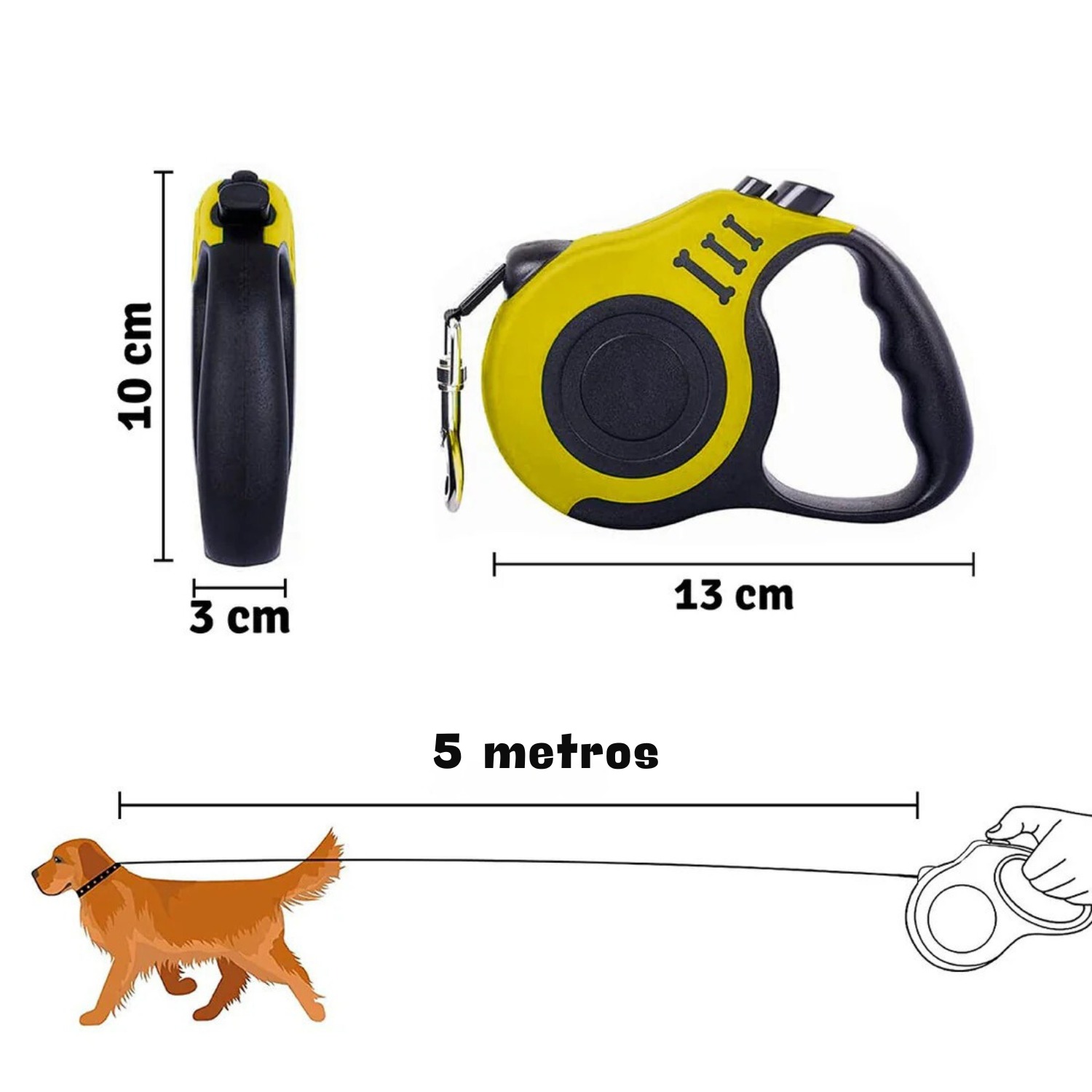 Miniatura 4 de Correa Retráctil Para Mascotas 5M